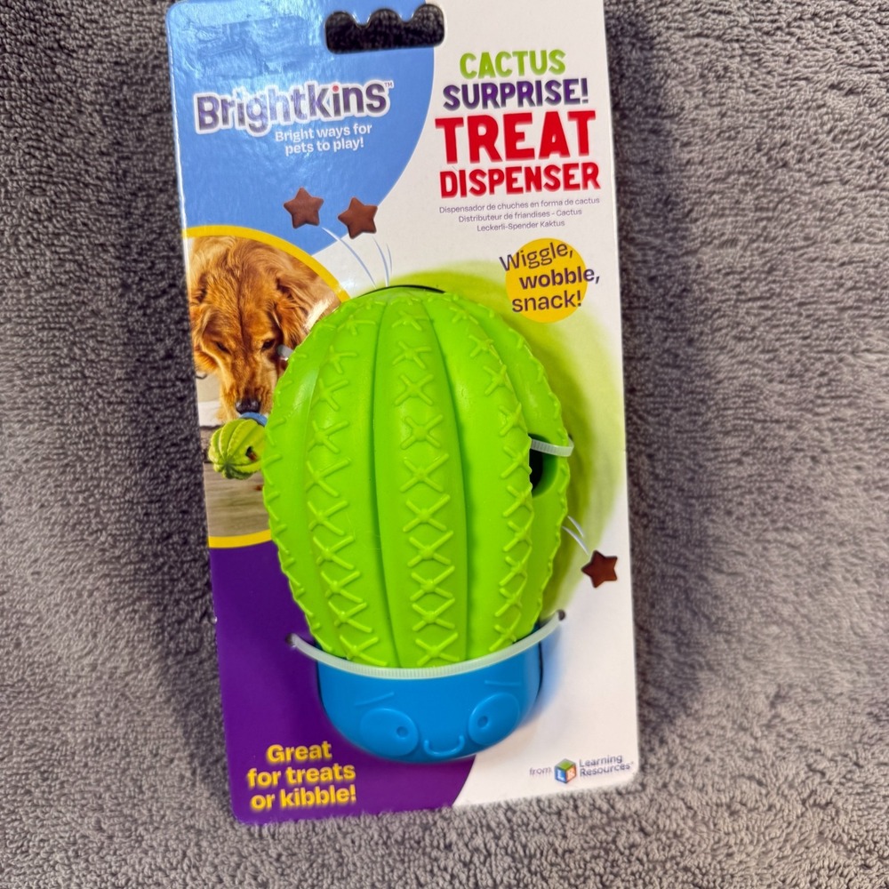 Brightkins Rough &‎ Tumble Cactus Dog Treat Dispenser Toy